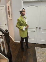 Pistachio green houndstooth Shorts suit