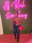 Red tweed Blazer and tank set