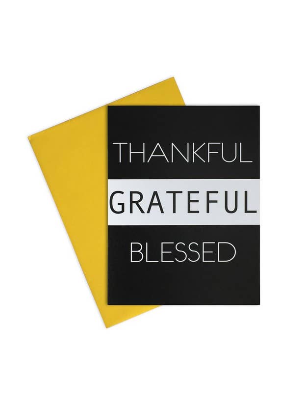 Thankful Grateful Blessed Card