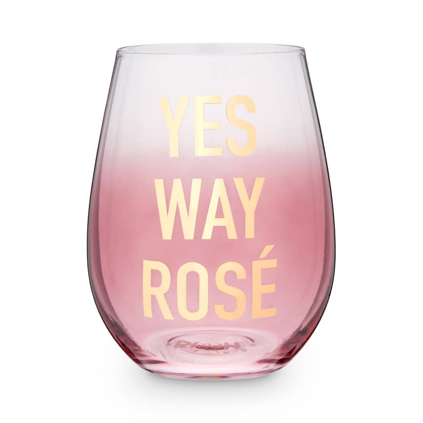 Stemless Rosé glass