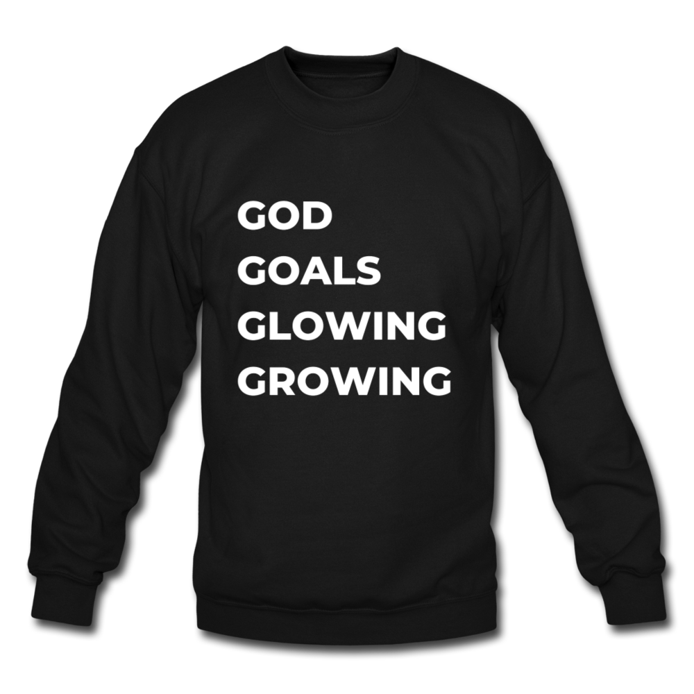 God Goals Glowing Growing TShirt - black